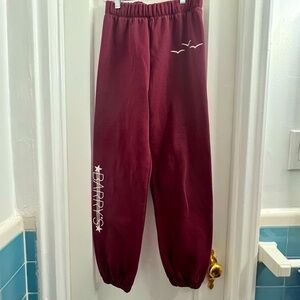 Barry’s Bootcamp x Lazypants Sweatpants / Joggers, burgundy size XS